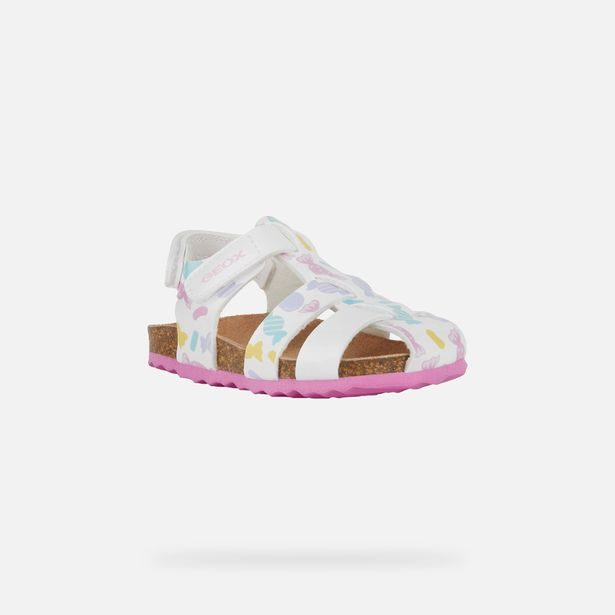 Bílé dívčí sandály Geox Sandal Chalki