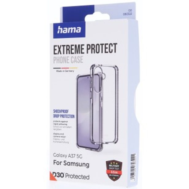 Hama Extreme Protect, kryt pro Samsung Galaxy A37 5G, D3O®, nežloutne, průhledný