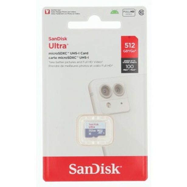 SanDisk Ultra microSDXC 512 GB 100 MB/s Class 10 UHS-I