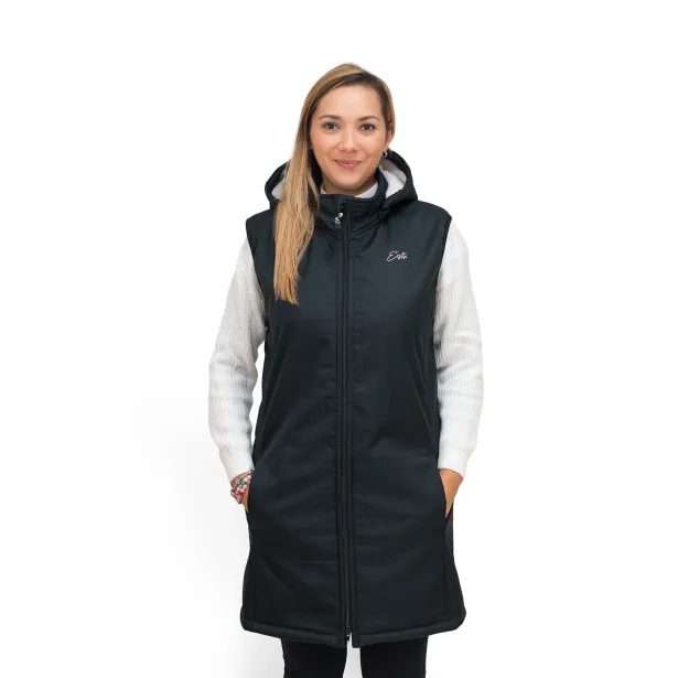 ESITO Dámská zimní softshellová vesta s beránkem Black - černá