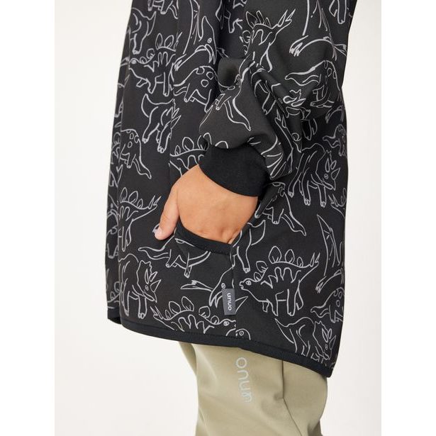 Dětská softshellová bunda s fleecem Basic, Černá, Dino