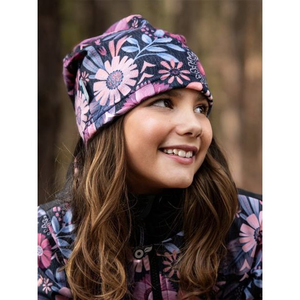 Unuo, Dětská čepice fleecová Homeless, Kouzelné květiny