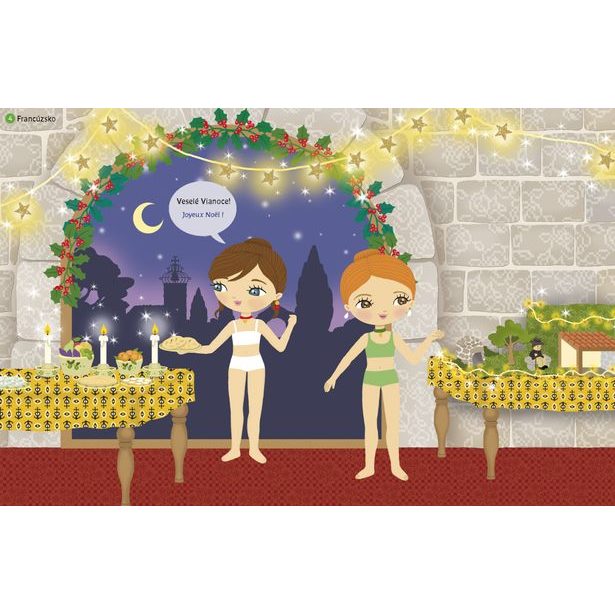 Šaty z celého sveta VIANOCE ─ Kniha samolepiek