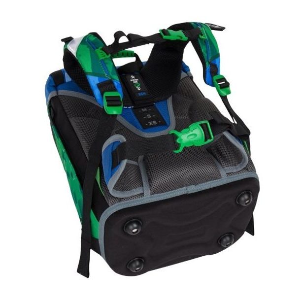 Školská aktovka/batoh pre chlapcov Bagmaster POLO 7 B BLUE/GREEN/BLACK