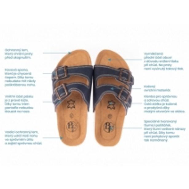 Chlapecké kožené pantofle Best Feet - modré