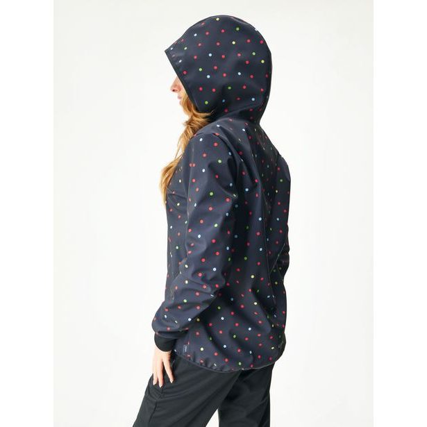 Unuo Dámská softshellová bunda s fleecem Basic, Puntík