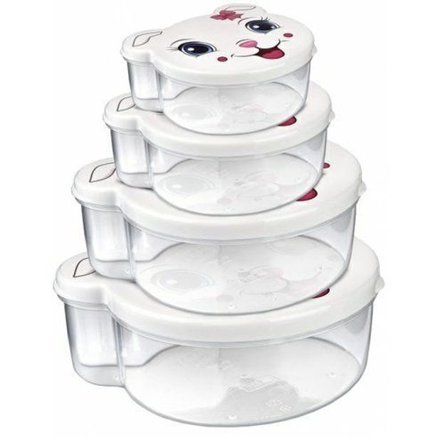 box-sada 4ks-ZOO, KOČKA, svačina, (0,75 0,50 0,30 0,20l), plast