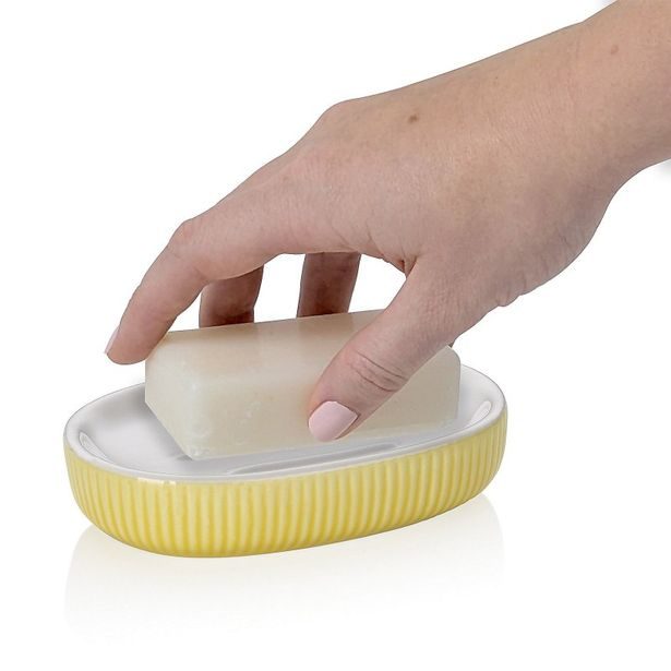 KELA Miska na mýdlo Ava keramika žlutá 13,5x8,5x3,0cm KL-24428