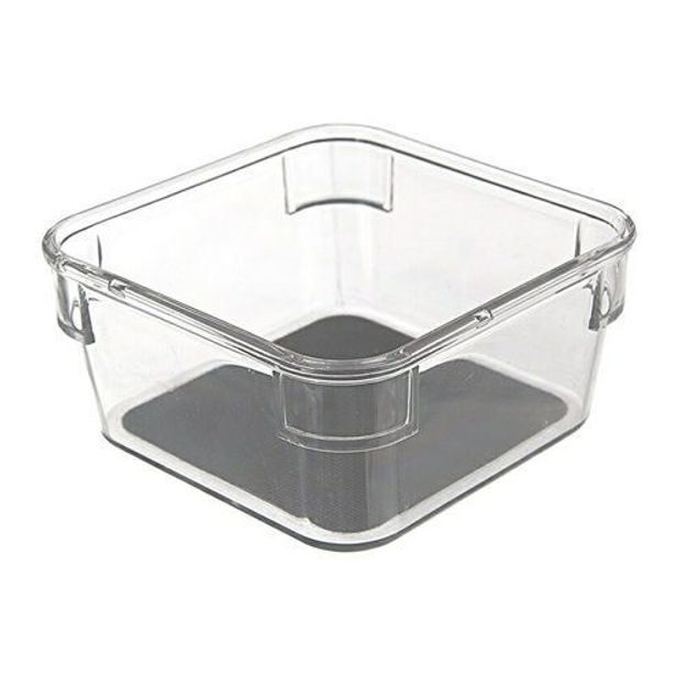 organizér 9,4x9,4x4,8cm GREY, transp.plast