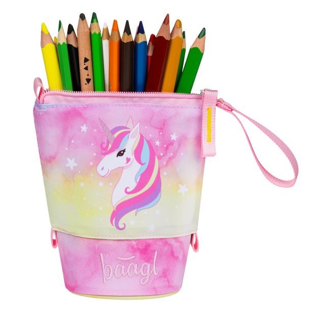 BAAGL Školní penál Pastelkovník Rainbow Unicorn GRS