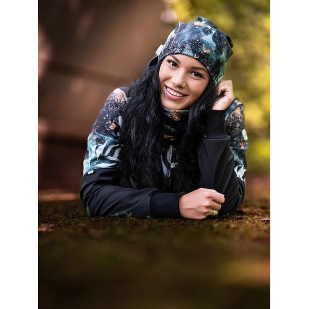 Unuo, Dámská čepice fleecová spadená, Listy a větvičky