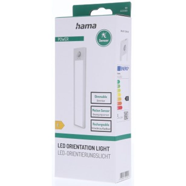Hama Sleek orientační LED světlo, nabíjecí, pohybový/světelný senzor, stmívací, hliníkové