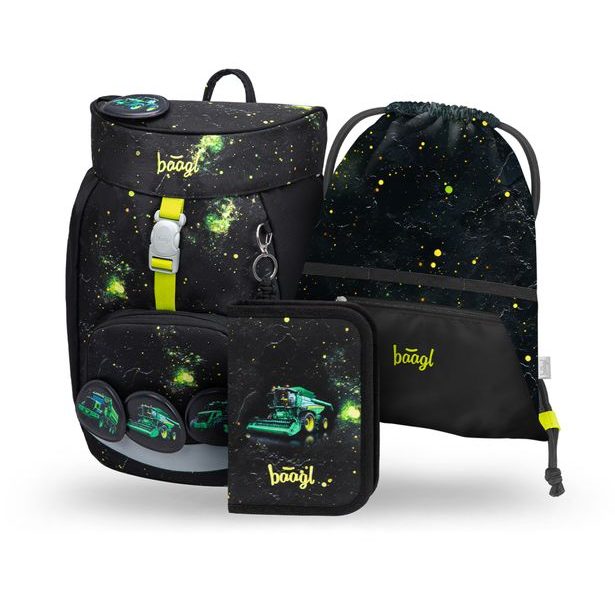 BAAGL SET 3 Airy Traktor: batoh, penál, sáček GRS