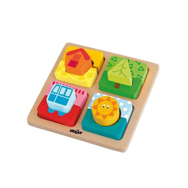 Destička s puzzle-tvary "Slunce domova"