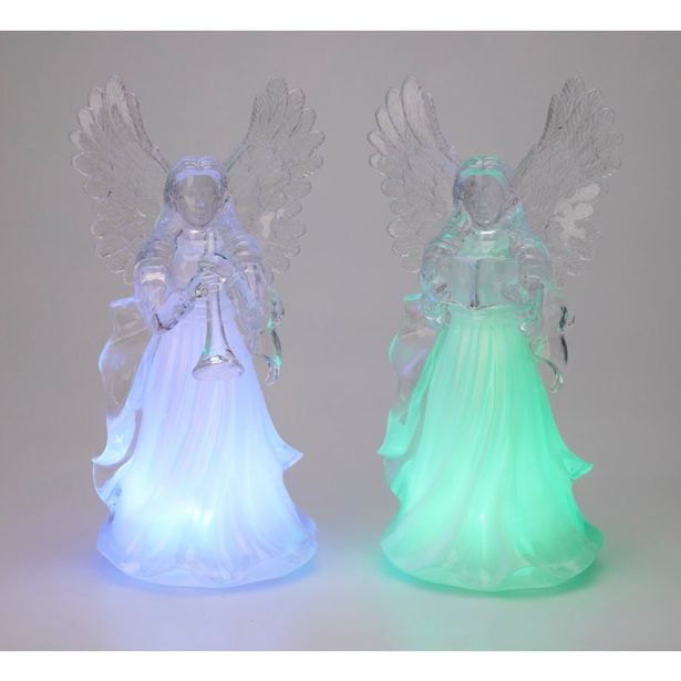 HOMESTYLING Vánoční dekorace anděl svíticí 30 cm barevný KO-AX5351050knih