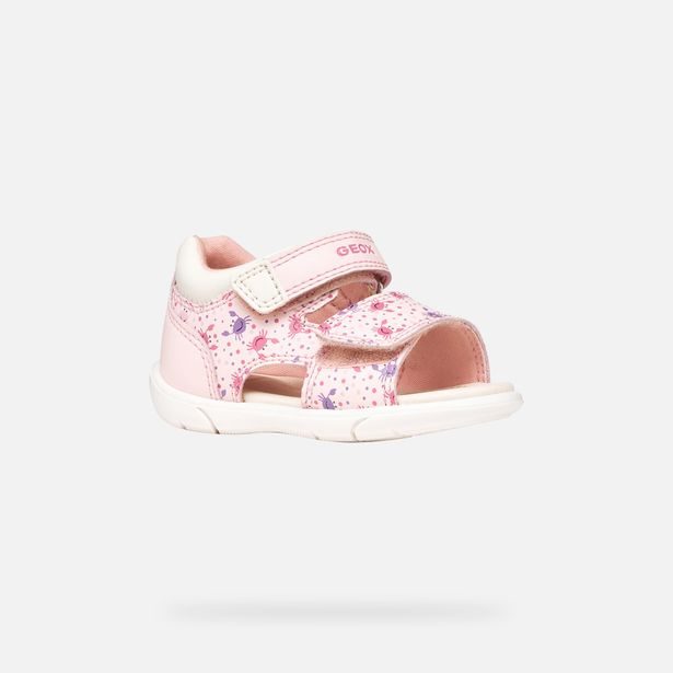 Růžové dívčí sandály pro první krůčky Geox Sandal Zapito