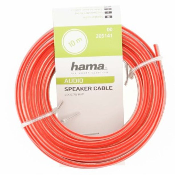 Hama reproduktorový kabel 2x 0,75 mm, 10 m, nebalený