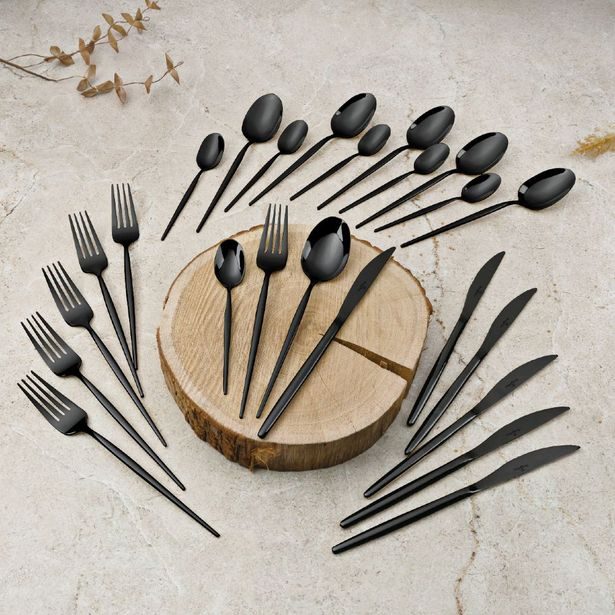 BERLINGERHAUS Sada příborů nerez 24 ks leštěná černá BH-3069