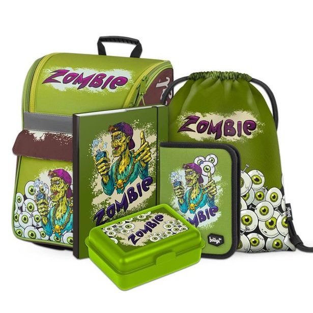 BAAGL SET 5 Zombie: aktovka, penál, sáček, box, desky Baagl