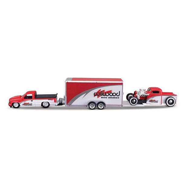 Maisto Maisto - Design Team Haulers, 1993 Chevrolet 454 SS Pick-up, Car Trailer, 1936 Chevy Pickup, 1:64