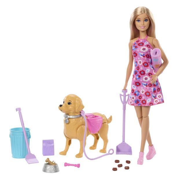 Barbie panenka s pejskem na procházce