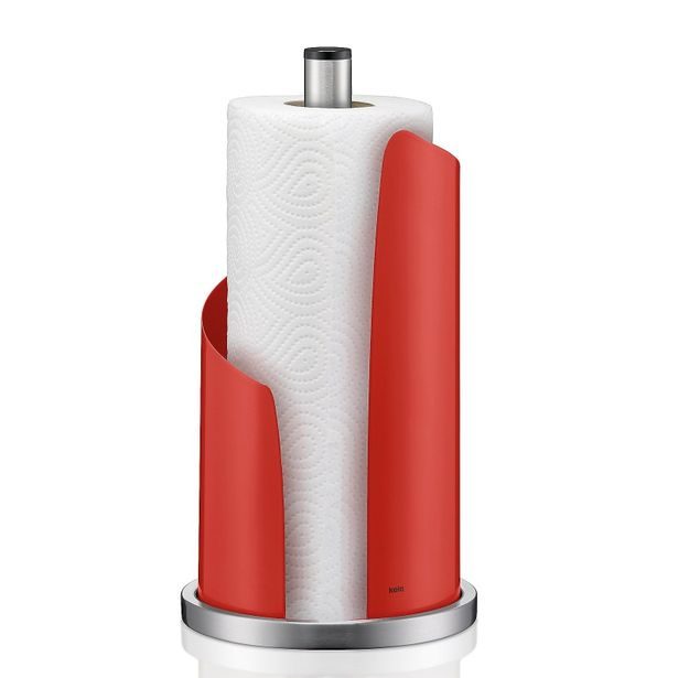 KELA Držák na papírové utěrky STELLA kovový červený KL-11241