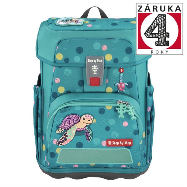 Školní aktovka Step by Step CLOUD, Turtle Josie - 5 dílný set, AGR certifikát