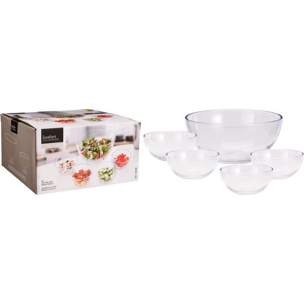 EXCELLENT HOUSEWARE Sada skleněných misek 5 ks KO-C85000540