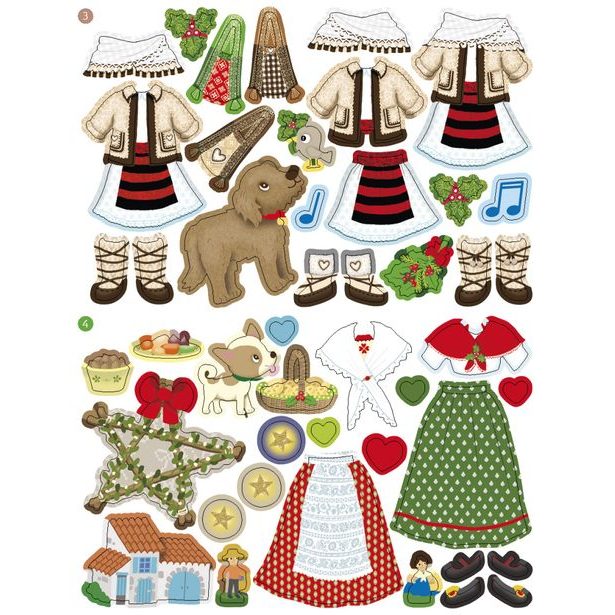 Šaty z celého světa VÁNOCE ─ Kniha samolepek