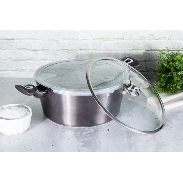 BERLINGERHAUS Sada nádobí s mramorovým povrchem 18 ks Carbon PRO Line BH-6887