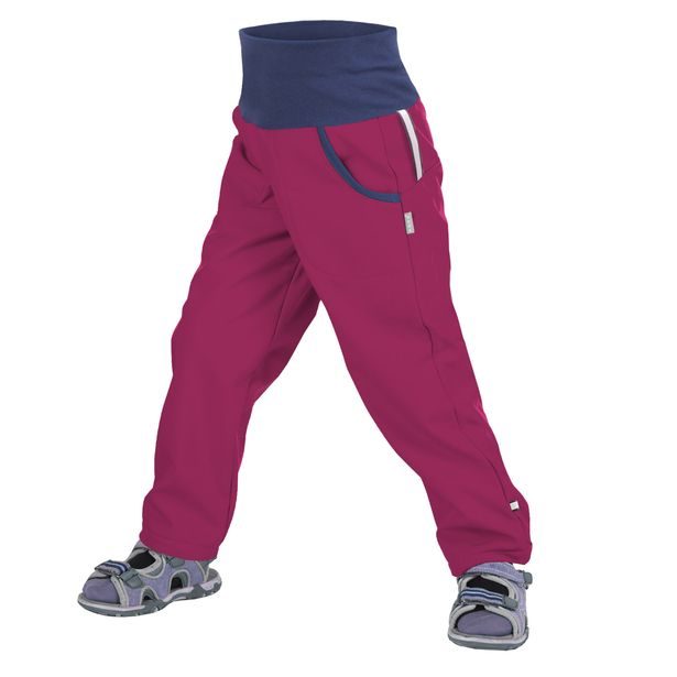 unuo softshellové kalhoty bez zateplení Malinové (Softshell kids trousers)