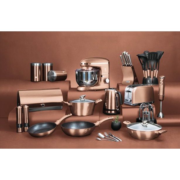 BERLINGERHAUS Sada nádobí s mramorovým povrchem 15 ks Rosegold Metallic Line BH-1224