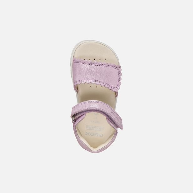Růžové dívčí barefoot sandály Geox Sandal Steppieup