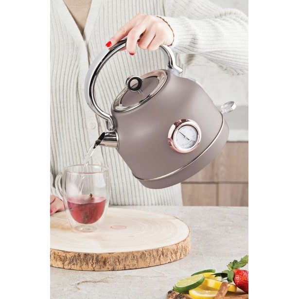 BERLINGERHAUS Rychlovarná konvice s teploměrem Taupe Collection BH-9514