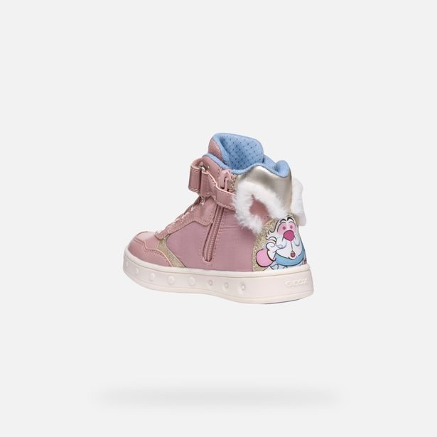 Růžové dívčí tenisky Geox Skylin