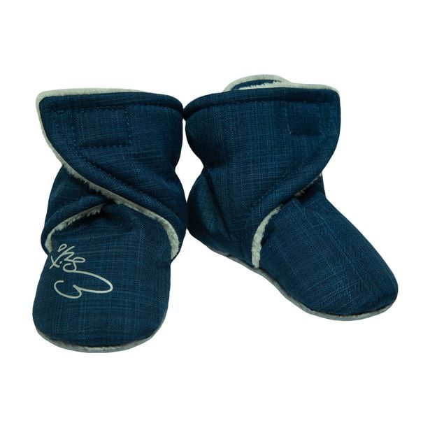 ESITO Capáčky barefoot Softshell Lamb Navy blue - modrá / 2 - délka stélky: 12 cm