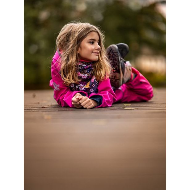 Unuo, Dětské softshellové kalhoty bez zateplení, Fuchsiová