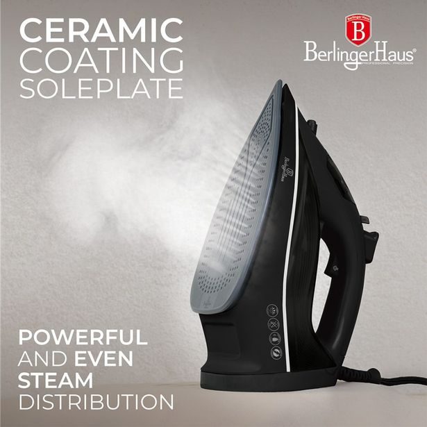 BERLINGERHAUS Žehlička napařovací 2200 W Matte Black Collection BH-9930
