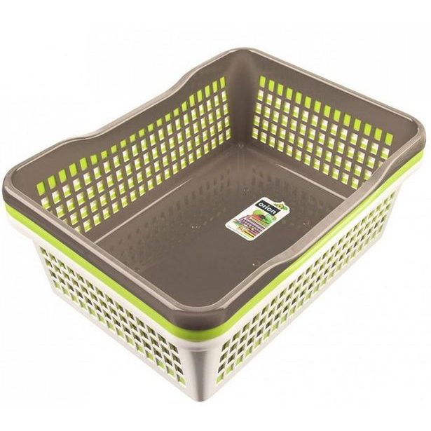 košík 22,5l 41,9x32x16,8cm, prolamovaný, 5barev, plast