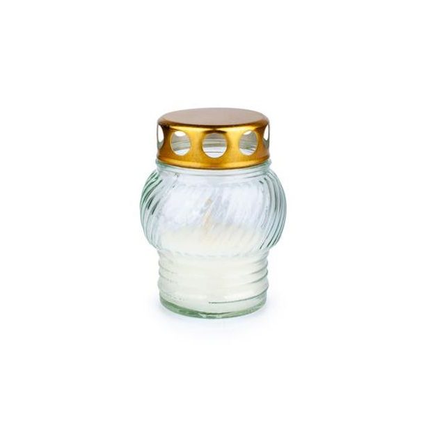 Provence SVÍČKA HŘBITOVNÍ PROVENCE 10H, BÍLÁ/ČERVENÁ_hamashop