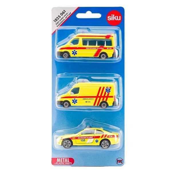 SIKU česká verze - set ambulance sada 3 aut