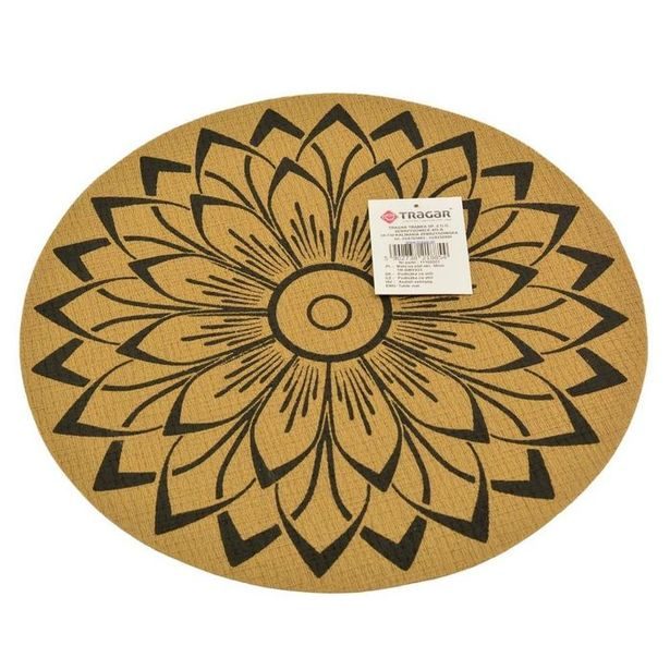 prostírání d38cm, HNĚDÉ, proplétané