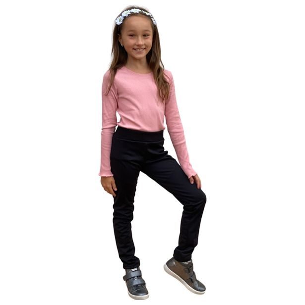 MODADETI_ADELLINO Dětské softshellové legíny pružné nezateplené černé