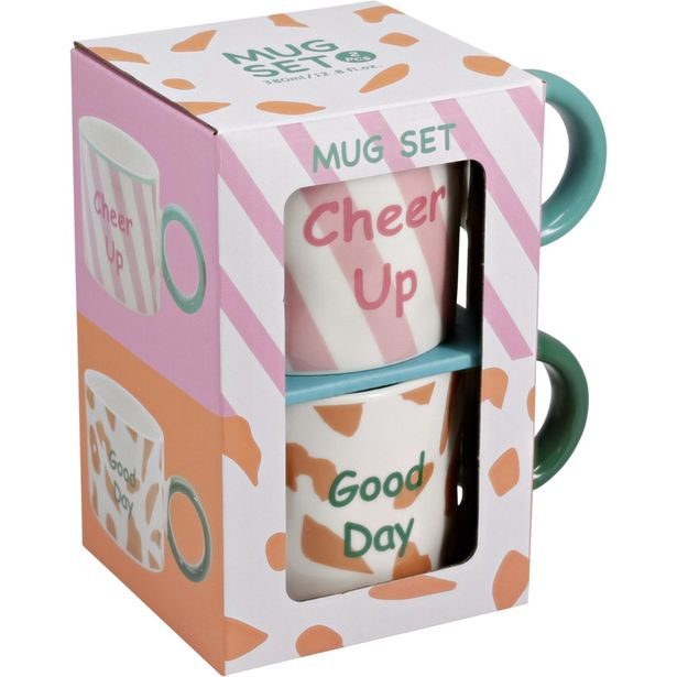 SIAKI Sada hrnků porcelán 2 ks 380 ml modrá / žlutá KO-Q80001120mozl