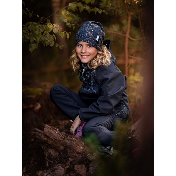 Unuo, Dětská softshellová bunda s fleecem, Černá, Šperky