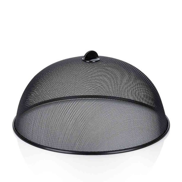 KELA Kryt na potraviny Como kovový černý 15 cm 35 cm průměr KL-11418
