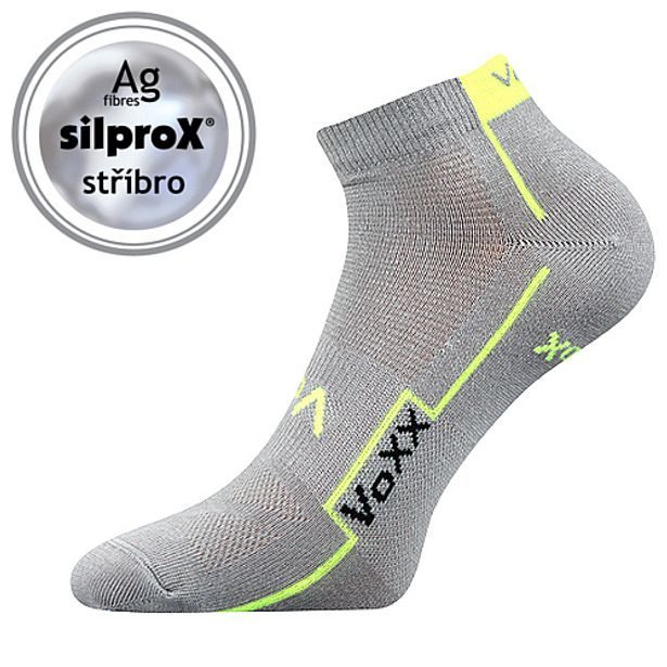 VoXX Nízké sportovní ponožky se stříbrem Kato - sv. šedé