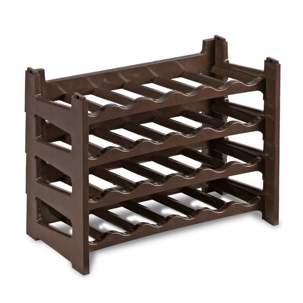 regál na víno (6lahví) hnědý,60x30x12cm