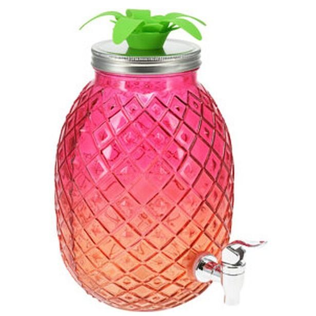 EXCELLENT HOUSEWARE Dávkovač nápojů skleněný 4,5 l fialová / oranžová KO-CD4100050fior