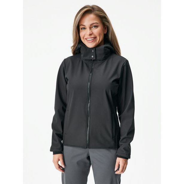 Unuo, Dámská softshellová bunda s fleecem Slim, Černá